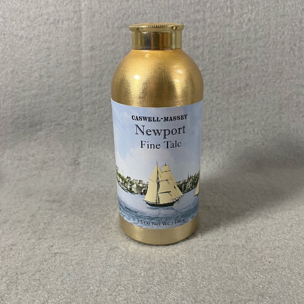 Vintage Caswell Massey Newport Talc Talcum Powder Fragrance 3.5oz Sealed